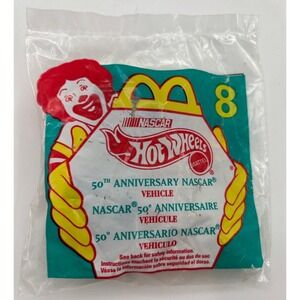 1998 Hotwheels McDonald's Happy Meal #8 50TH ANNIVERSARY NASCAR Toy- Sealed